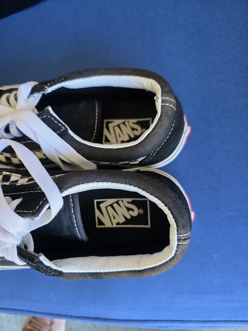 Vans Old Skool Off The Wall Embroidered Checkerboard Sneakers W8 M6.5 With Bag - Picture 9 of 16